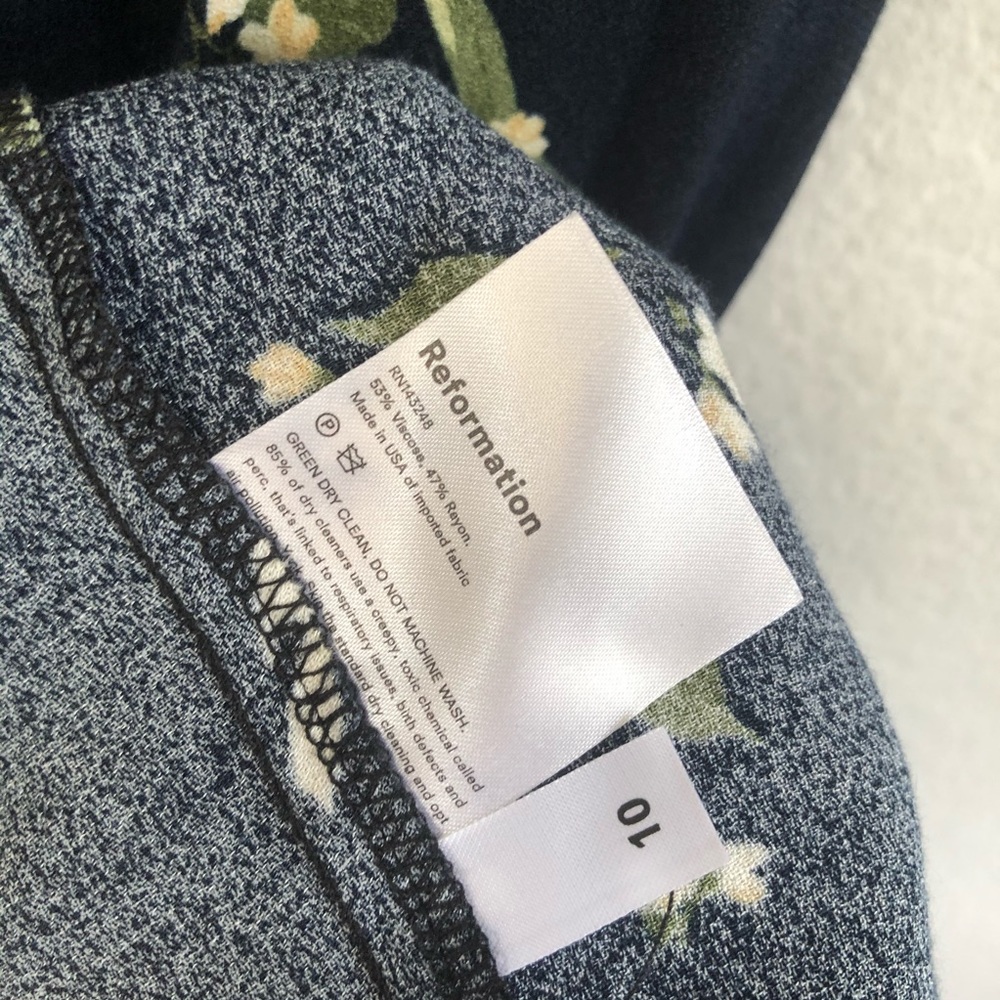 Reformation Martin Floral Midi Dress Yolanda Sz 10 - Picture 4 of 4